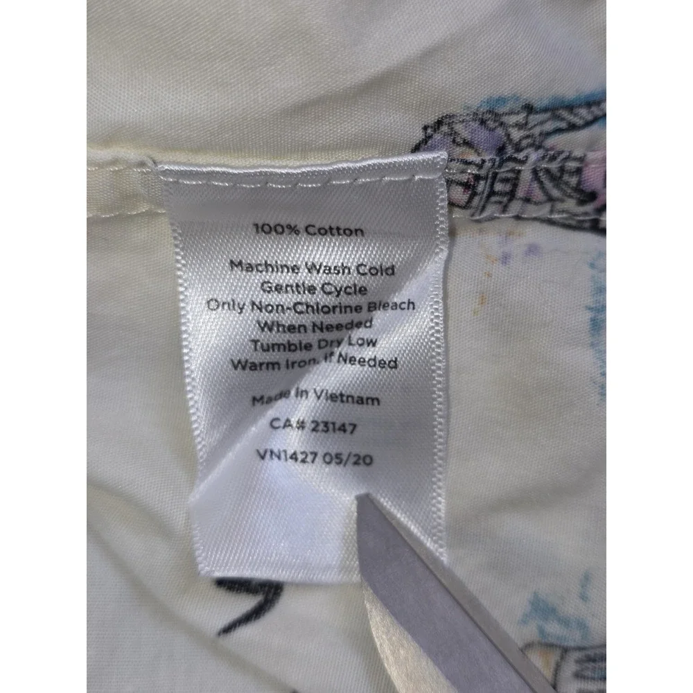 Talbots Womens White Paris Arch Eiffel Tower Notre-Dame Shirt XL Button Down